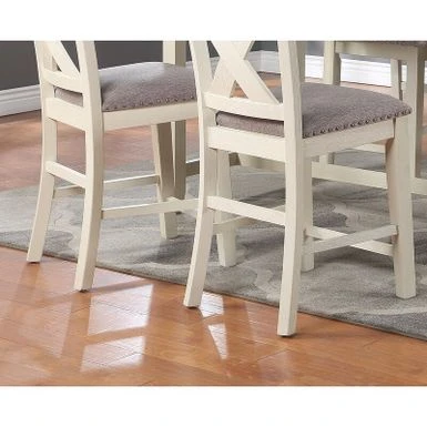 High Dining Table With Storage Shelves,2 High Chairs And 2 Stools - Dark Brown 11 High Dining Table With Storage Shelves,2 High Chairs And 2 Stools - Dark Brown - Image 9