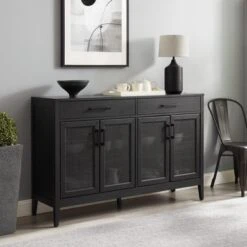 Milo Sideboard - 15.75"x56"x36" - 15.75"x56"x36" - Black