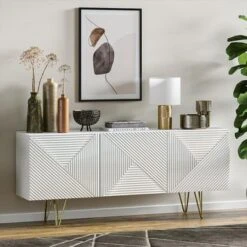 Giza 3D 63" Sideboard - Black -Gourmet Interiors 23fa2a20 ff03 46ed bf5a 01d50a0dcc91