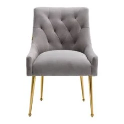 Clihome Tufted Velvet Upholstered Side Chair (Set Of 2) - Grey -Gourmet Interiors 245ba22c b10f 4cdd bd97 7334b56aea4c