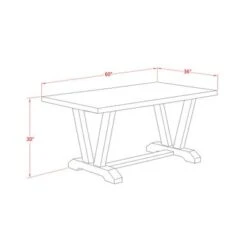 Dining Room Table Set - Rectangular Dining Table & Kitchen Chairs - Linen White Finish (No. Of Chairs & Bench Options) - V076FL201-7 -Gourmet Interiors 25067228 fa1e 4f5b 8355 70be88a7da23