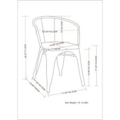 WYNDENHALL Elisse Industrial Metal Dining Arm Chair (Set Of 2), Fully Assembled - 20.6"w X 19.7"d X 28.3"h - Distressed Black And Silver 32 WYNDENHALL Elisse Industrial Metal Dining Arm Chair (Set Of 2), Fully Assembled - 20.6"w X 19.7"d X 28.3"h - Distressed Black And Silver -Gourmet Interiors 260fe1fe f9fe 4536 ab04 4403540d67d0