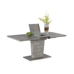 Somette Janice Faux Concrete Extendable Dining Table - Beige -Gourmet Interiors 26100e85 d43f 4b85 9fe9 19d6b92eb1f4