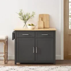 Tristan Kitchen Island/Cart - Gray -Gourmet Interiors 261a5535 17a7 4077 8568 44613d0c9f74