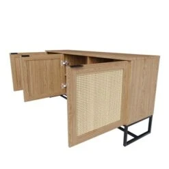 Soderhamn Oak Sideboard Buffet Cabinet With Rattan Doors - Oak -Gourmet Interiors 2630b6d6 f99d 4985 86a8 6c0d6645cf11