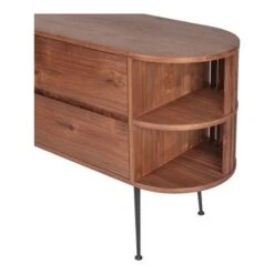 Aurelle Home Mid-Century Modern Solid Walnut Sideboard - Natural Oil -Gourmet Interiors 266065cc 32d7 4ab6 8b86 f7c29c8666f7