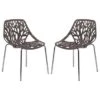 LeisureMod Asbury Modern Open Back Plastic Dining Side Chair Set Of 2 - Taupe -Gourmet Interiors 270437cd 84d7 452d a8a6 7fe80c38ddec