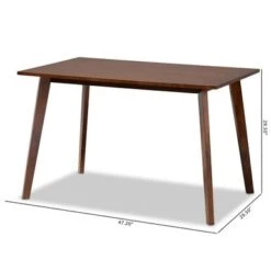 Baxton Studio Britte Mid-Century Modern Transitional Rectangular Wood Dining Table - Rectangular - 4 -Gourmet Interiors 27ae96a8 02ce 41dc 8875 1b8e708f6e1c