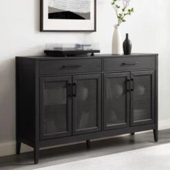 Milo Sideboard - 15.75"x56"x36" - 15.75"x56"x36" - Black -Gourmet Interiors 28cd2a52 2527 4647 9ede 1e61dac43546