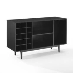 Liam Wine Storage Sideboard - 18'x47.75"x30.25" - Black -Gourmet Interiors 29b5b4aa 0492 4642 aa12 4fd8ff13884e