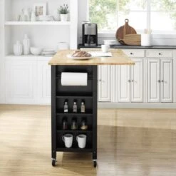 Savannah Wood Top Drop Leaf Kitchen Island/Cart - 30"d X 42"w X 37"h - Mint 26 Savannah Wood Top Drop Leaf Kitchen Island/Cart - 30"d X 42"w X 37"h - Mint -Gourmet Interiors 29f25dcc 2b4b 4074 bd0e d934654926dd