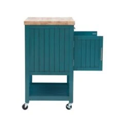 The Curated Nomad Coyote Teal Kitchen Cart - Teal -Gourmet Interiors 2a45a1d8 40a9 45ff b004 62b6ccb9c1e0