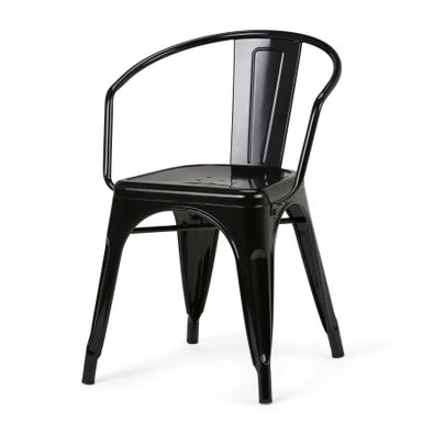 WYNDENHALL Elisse Industrial Metal Dining Arm Chair (Set Of 2), Fully Assembled - 20.6"w X 19.7"d X 28.3"h - Distressed Black And Silver 21 WYNDENHALL Elisse Industrial Metal Dining Arm Chair (Set Of 2), Fully Assembled - 20.6"w X 19.7"d X 28.3"h - Distressed Black And Silver - Image 19