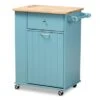 Copper Grove Hudaydah Modern Blue Kitchen Cart -Gourmet Interiors 2a7f6e06 d93b 47b9 b496 968ee0d1c8cd