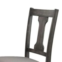 Wooden Side Chairs With Linen Padded Seat And Splat Back Design, Gray And Beige, Set Of Two - Grey - Set Of 2 9 Wooden Side Chairs With Linen Padded Seat And Splat Back Design, Gray And Beige, Set Of Two - Grey - Set Of 2 -Gourmet Interiors 2aa3d8b9 fb9b 4fcd 854c 5447052a88e0