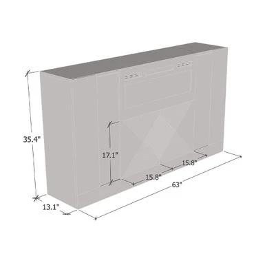 Diuna BL-EF Fireplace Sideboard - Black 7 Diuna BL-EF Fireplace Sideboard - Black - Image 5