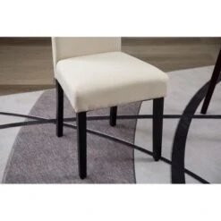 Copper Grove Elorza Tan Upholstered Solid Wood Armless Accent Chairs (Set Of 2) - 18.5 X 18 X 36 - Beige -Gourmet Interiors 2b7b933e 6d91 4ab6 9e00 75741853d7c0