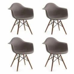 Porch & Den Old Weir Mid-Century Wood Eiffel Base/ Bucket Dining Chair (Set Of 4) - Green -Gourmet Interiors 2bc6dd82 bfc0 4ee8 b094 68d858b98d2c