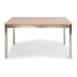 Sheffield Table, Dining By Home Styles - Whitewash, Wood Top, Stainless Frame -Gourmet Interiors 2bd11ded eb17 421c aa5d 0cbbdfb1e501