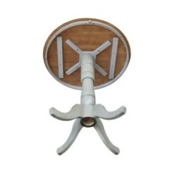 36" Round Top Pedestal Table - Hickory/Stone - Hickory/Stone - 41.1"H -Gourmet Interiors 2c31f957 6780 4999 a030 70b95a47f7a0