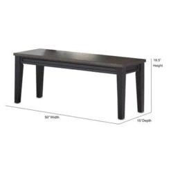 Ralston Two-Tone Ebony And Driftwood Dining Bench By Greyson Living - Two-tone Ebony And Driftwood -Gourmet Interiors 2c62c70b cf9c 4d01 aabd 6bb0961ef0b4