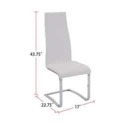 Set Of 4 Side Chairs With Metal Legs - Black -Gourmet Interiors 2c977431 f2fa 498d a15b 0b3612225864