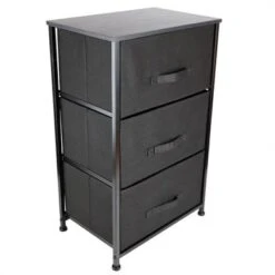 Home Basics Black 3-Drawer Storage Organizer - 17.7'' X 1.8'' X 28.7'' (45 X 30 X 73 Cm) - Black 11 Home Basics Black 3-Drawer Storage Organizer - 17.7'' X 1.8'' X 28.7'' (45 X 30 X 73 Cm) - Black -Gourmet Interiors 2d8fc766 c2e6 41c5 8a81 41ddaec6aaee