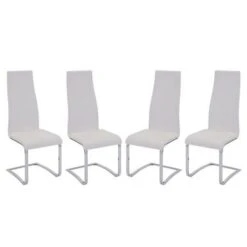 Set Of 4 Side Chairs With Metal Legs - Black -Gourmet Interiors 2f437934 9a46 4f93 84d1 1a3542a0c44b