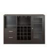 Wooden Server With One Side Door Storage Cabinets And Two Drawers, Espresso Brown - Brown -Gourmet Interiors 2f4cb18f 3dca 48a4 82f8 a316dceb2771