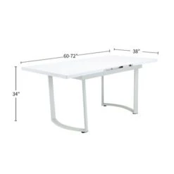 Rectangular Dining Table In High Gloss White Finish - High Gloss White 9 Rectangular Dining Table In High Gloss White Finish - High Gloss White -Gourmet Interiors 2f6f01ea ad64 4fc4 ae7b c5d1e8b39a21