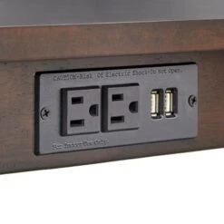 Simple Living Asher Dining Table With USB Port - Espresso -Gourmet Interiors 31828076 ebbd 4cfc 89cb 9fa241967f6b