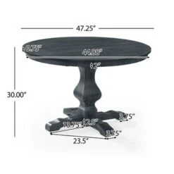 Alamosa Circular Dining Table By Christopher Knight Home - Grey -Gourmet Interiors 31cd8007 a281 4af7 836c 0dac0c61483a