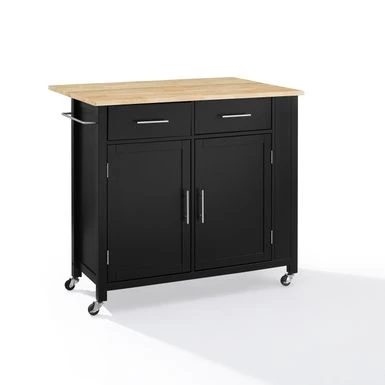 Savannah Wood Top Drop Leaf Kitchen Island/Cart - 30"d X 42"w X 37"h - Mint 10 Savannah Wood Top Drop Leaf Kitchen Island/Cart - 30"d X 42"w X 37"h - Mint - Image 8