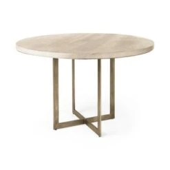 Faye I Grey Solid Wood W/Gold Metal Base Dining Table - Square - Medium Brown 35 Faye I Grey Solid Wood W/Gold Metal Base Dining Table - Square - Medium Brown -Gourmet Interiors 32fb8ea8 4e3f 4186 a303 32570fcdaef0