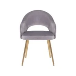 Porthos Home Fifer Velvet Dining Chair - Grey -Gourmet Interiors 334e3c46 7780 4f2f a81f eda62c52b3bb