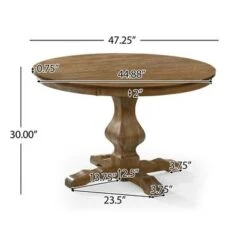 Alamosa Circular Dining Table By Christopher Knight Home - Grey -Gourmet Interiors 33f1dd0c 7479 4da1 9402 340826cbca7c