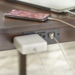 Simple Living Asher Dining Table With USB Port - Espresso -Gourmet Interiors 33f72ddd 1f22 49c0 b3f2 d6fce8673b70