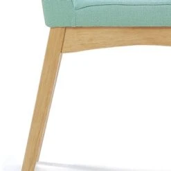 Dimitri Mid-Century Fabric Dining Chair (Set Of 2) By Christopher Knight Home - Mint With Walnut -Gourmet Interiors 33fab99a d731 4d1b 959f 39fa72f841a2