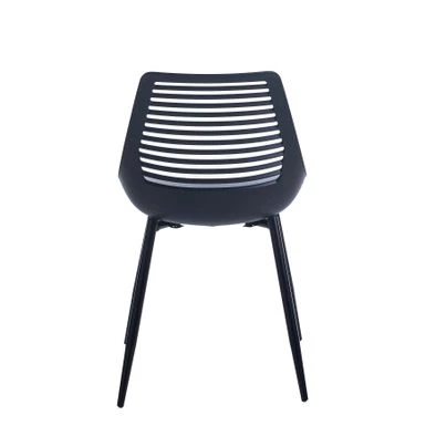 Porthos Home Ebrill Dining Chairs Set Of 2, Plastic Shell, Iron Legs - Black 7 Porthos Home Ebrill Dining Chairs Set Of 2, Plastic Shell, Iron Legs - Black - Image 5