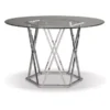 Chrome Finish Madanere Round Dining Room Table -Gourmet Interiors 3462c014 7ddf 4f2e b0dd f0add52c031c