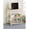 2-shelf Kitchen Cart Natural Brown And White -Gourmet Interiors 34f84a9d 232a 4c21 9649 7b635dcc3a3c