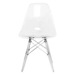 LeisureMod Dover Acrylic Transparent Dining Chair (Set Of 4) - White Red -Gourmet Interiors 3678a935 2fc4 4ab7 a735 e3d4c611dd22