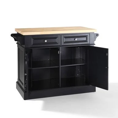 Oxford Kitchen Island W/X-Back Stools - With Seating - Black - Granite 9 Oxford Kitchen Island W/X-Back Stools - With Seating - Black - Granite - Image 7