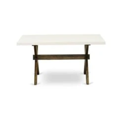 East West Furniture Kitchen Set, A Modern Table And Dining Chairs With Linen Fabric Seat (Pieces Option) - X726MZN32-5 -Gourmet Interiors 36ff2b31 252b 455e b7bd 6120aed09ba7