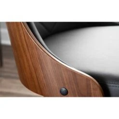 Carson Carrington Arvika Mid-century Modern Walnut Wood Dining Chair - N/A - White -Gourmet Interiors 37f3bfe0 eb2d 431b a6b2 83c528ffba83