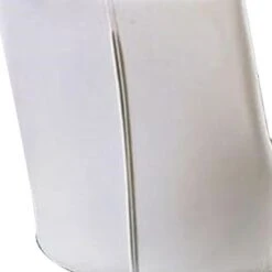 Leatherette Upholstered Metal Side Chair With Tapered Legs, Pack Of Two, White And Silver - Set Of 2 -Gourmet Interiors 383a4a73 43c9 4064 a3c3 62b8b568da32