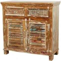 Brown Wood Rustic Cabinet - Brown - 2 Doors & Drawers -Gourmet Interiors 385e3122 db4e 42e8 82f0 fd7408f4121c