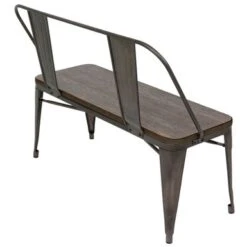 Carbon Loft Samira Industrial Dining Bench - Single - Espresso - Short -Gourmet Interiors 393a250b 98b1 4ba4 8383 e921e1c6a1c2