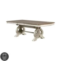The Gray Barn Caelum Farmhouse White 96-inch Expandable Dining Table - Antique White/Brown -Gourmet Interiors 3a1eff43 b79a 45c1 bae1 1c832d421536