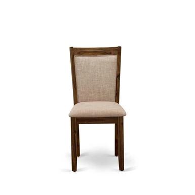 East West Furniture Linen Fabric Upholstered High Back Dining Chairs Set Of 2- (Fabric Color Options) - MZCNT04 5 East West Furniture Linen Fabric Upholstered High Back Dining Chairs Set Of 2- (Fabric Color Options) - MZCNT04 - Image 3